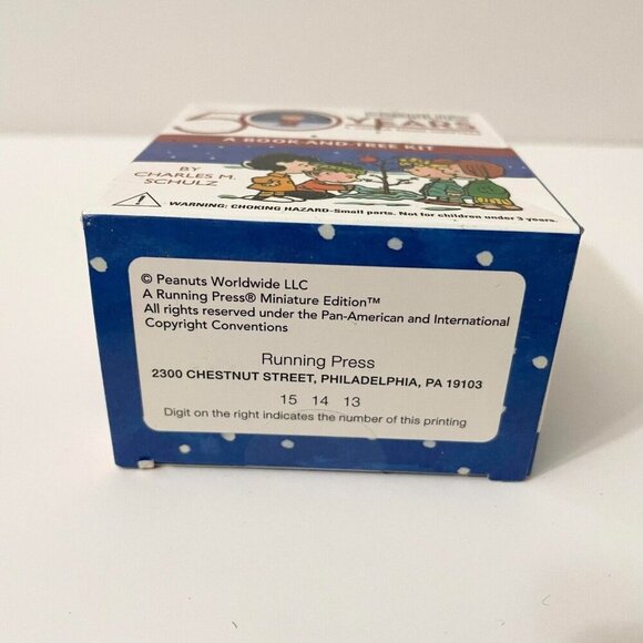 Peanuts A Book And Tree Kit 50 Years Holiday Ornament Miniature Tree - Picture 7 of 16